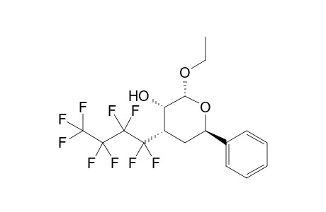 (2R*,3S*,4S*,6R*)-2-Ethoxy-6-phenyl-4-(perfluorobutyl)-tetrahydropyran-3-ol