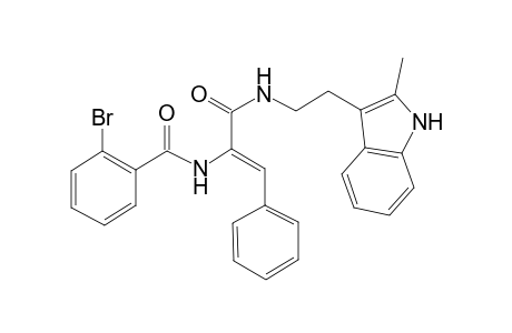 2-Bromanyl-N-[(Z)-3-[2-(2-methyl-1H-indol-3-yl)ethylamino]-3-oxidanylidene-1-phenyl-prop-1-en-2-yl]benzamide