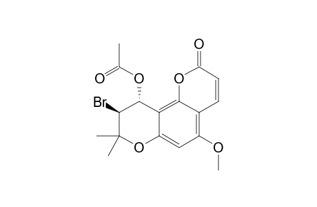 (+/-)-TRANS-3'-BrOMO-4'-ACETOXY-3',4'-DIHYDRO-5-METHOXYSESELIN