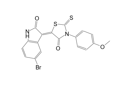 (3Z)-5-bromo-3-[3-(4-methoxyphenyl)-4-oxo-2-thioxo-1,3-thiazolidin-5-ylidene]-1,3-dihydro-2H-indol-2-one