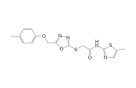 2-({5-[(4-methylphenoxy)methyl]-1,3,4-oxadiazol-2-yl}sulfanyl)-N-(5-methyl-1,3-thiazol-2-yl)acetamide
