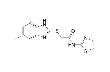 2-[(5-methyl-1H-benzimidazol-2-yl)sulfanyl]-N-(1,3-thiazol-2-yl)acetamide