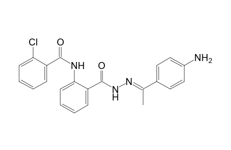 N-(o-chlorobenzoyl)anthranilic acid, (p-amino-alpha-methylbenzylidene)hydrazide