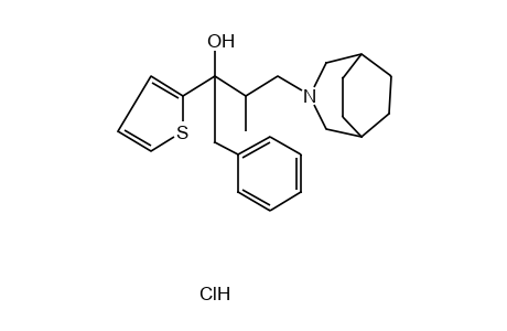 alpha-BENZYL-beta-METHYL-alpha-(2-THIENYL)-3-AZABICYCLO[3.2.2]NONANE-3-PROPANOL, HYDROCHLORIDE