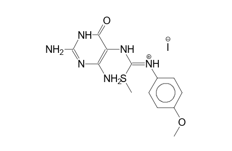 1-(2,4-Diamino-6-oxo-1,6-dihydro-pyrimidin-5-yl)-3-(4-methoxy-phenyl)-2-methyl-isothiourea iodide