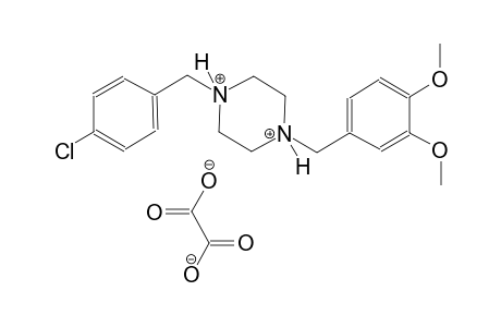 1-(4-chlorobenzyl)-4-(3,4-dimethoxybenzyl)piperazinediium oxalate