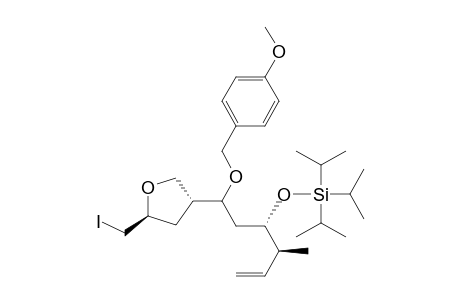 Silane, [[1-[2-[(4-methoxyphenyl)methoxy]-2-[tetrahydro-5-(iodomethyl)-3-furanyl]ethyl]-2-methyl-3-butenyl]oxy]tris(1-methylethyl)-, [3R-[3.alpha.[S*(1S*,2S*)],5.beta.]]-