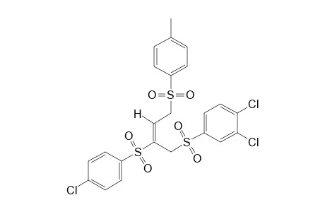(E)-2-[(p-chlorophenyl)sulfonyl]-1-[(3,4-dichlorophenyl)sulfonyl]-4-(p-tolylsulfonyl)-2-butene