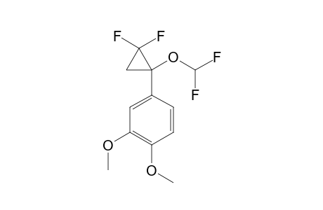 2,2-DIFLUORO-1-DIFLUOROMETHOXY-1-(3',4'-DIMETHOXYPHENYL)-CYCLOPROPANE