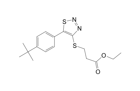 3-[[5-(4-tert-butylphenyl)-4-thiadiazolyl]thio]propanoic acid ethyl ester