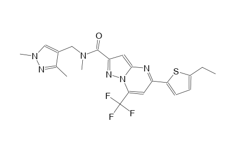 N-[(1,3-dimethyl-1H-pyrazol-4-yl)methyl]-5-(5-ethyl-2-thienyl)-N-methyl-7-(trifluoromethyl)pyrazolo[1,5-a]pyrimidine-2-carboxamide