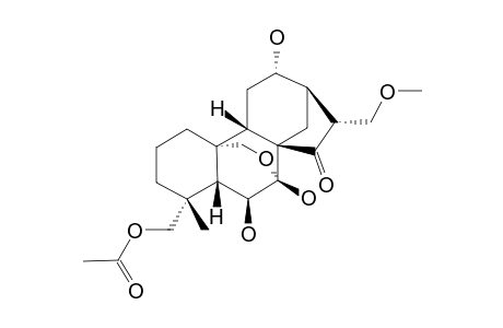 WIKESTROEMIOIDIN-D;19-ACETOXY-6-BETA,7-BETA,12-ALPHA-TRIHYDROXY-16-ALPHA-METHOXYMETHYL-7-ALPHA,20-EPOXY-ENT-KAUR-15-ONE