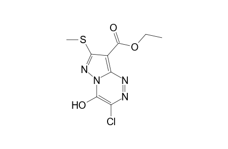 Ethyl 3-chloro-4-hydroxy-7-(methylthio)pyrazolo[5,1-c][1,2,4]triazine-8-carboxylate