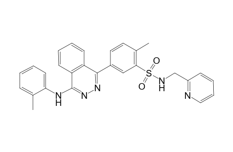 2-Methyl-5-[4-(2-methylanilino)-1-phthalazinyl]-N-(2-pyridinylmethyl)benzenesulfonamide
