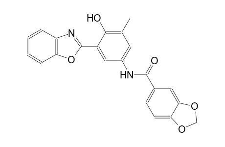1,3-benzodioxole-5-carboxamide, N-[3-(2-benzoxazolyl)-4-hydroxy-5-methylphenyl]-