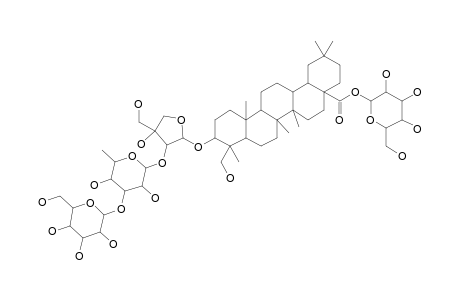 3-BETA-O-(BETA-D-GLUCOPYRANOSYL-(1->3)-ALPHA-L-RHAMNOPYRANOSYL-(1->2)-ALPHA-L-ARABINOPYRANOSYL)-HEDERAGENIN_28-O-