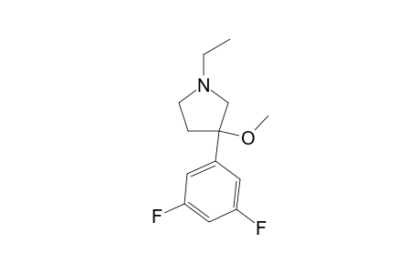 3-(3,5-difluorophenyl)-1-ethyl-3-methoxypyrrolidine