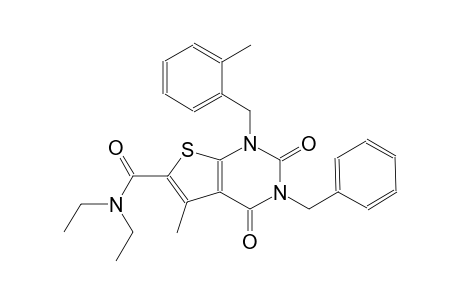 thieno[2,3-d]pyrimidine-6-carboxamide, N,N-diethyl-1,2,3,4-tetrahydro-5-methyl-1-[(2-methylphenyl)methyl]-2,4-dioxo-3-(phenylmethyl)-