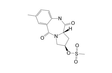 (2R,11AS)-7-METHYL-2-METHYLSULFONYLOXY-1,2,3,10,11,11A-HEXAHYDROPYRROLO-[2,1-C]-[1,4]-BENZODIAZEPIN-5,11-DIONE