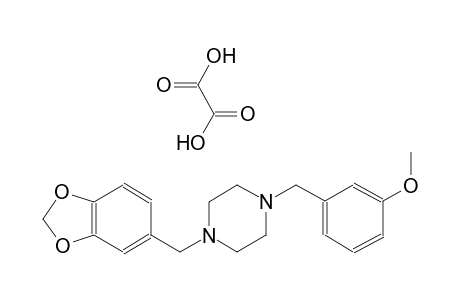 1-(1,3-benzodioxol-5-ylmethyl)-4-(3-methoxybenzyl)piperazine oxalate