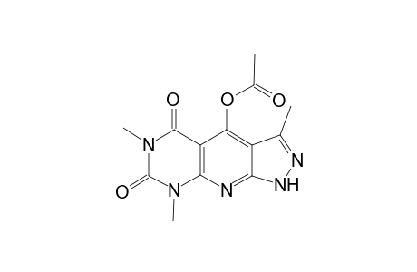 3,6,8-Trimethyl-5,7-dioxo-5,6,7,8-tetrahydro-1H-pyrazolo[4',3':5,6]pyrido[2,3-d]pyrimidin-4-yl acetate
