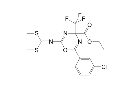 Ethyl 2-{[bis(methylsulfanyl)methylidene]amino}-6-(3-chlorophenyl)-4-(trifluoromethyl)-4H-1,3,5-oxadiazine-4-carboxylate