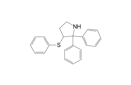 Pyrrolidine, 2,2-diphenyl-3-(phenylthio)-