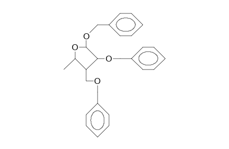 Benzyl 2-O-benzyl-3,5-dideoxy-3-C-benzyloxymethyl.alpha.-L-lyxo-pentofuranoside