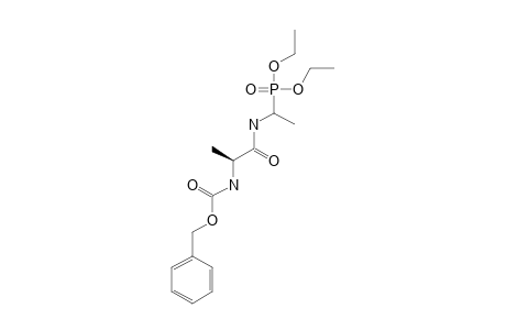 Diethyl N-(benzyloxycarbonyl)-L-alanyl-(2-decarboxy-DL-alanin-2-yl)phosphonate