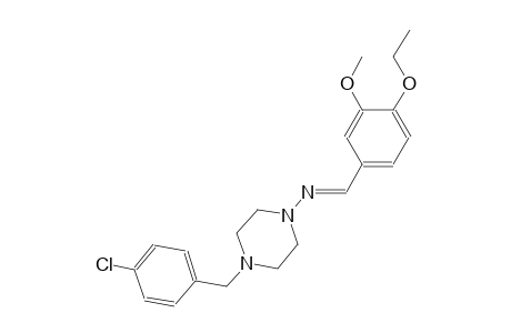 1-piperazinamine, 4-[(4-chlorophenyl)methyl]-N-[(E)-(4-ethoxy-3-methoxyphenyl)methylidene]-