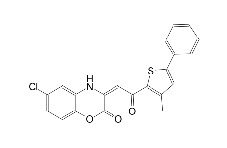 (3E)-6-chloro-3-[2-(3-methyl-5-phenyl-2-thienyl)-2-oxoethylidene]-3,4-dihydro-2H-1,4-benzoxazin-2-one