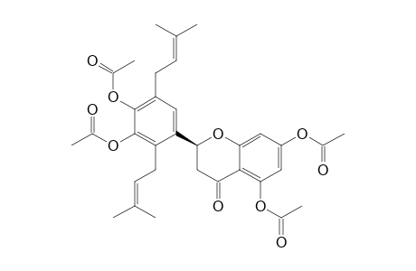 4H-1-Benzopyran-4-one, 5,7-bis(acetyloxy)-2-[3,4-bis(acetyloxy)-2,5-bis(3-methyl-2-butenyl)phenyl]-2,3-dihydro-, (S)-