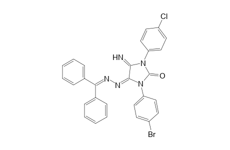 (E)-1-(4-bromophenyl)-3-(4-chlorophenyl)-5-((diphenylmethylene)hydrazono)-4-iminoimidazolidin-2-one