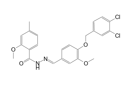 N'-((E)-{4-[(3,4-dichlorobenzyl)oxy]-3-methoxyphenyl}methylidene)-2-methoxy-4-methylbenzohydrazide