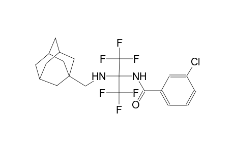 N-[1-[(Adamantan-1-ylmethyl)-amino]-2,2,2-trifluoro-1-trifluoromethyl-ethyl]-3-chloro-benzamide