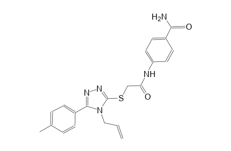 4-[({[4-allyl-5-(4-methylphenyl)-4H-1,2,4-triazol-3-yl]sulfanyl}acetyl)amino]benzamide