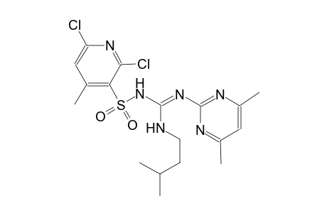 2-{[(E)-{[(2,6-dichloro-4-methyl-3-pyridinyl)sulfonyl]amino}(isopentylamino)methylidene]amino}-4,6-dimethylpyrimidine