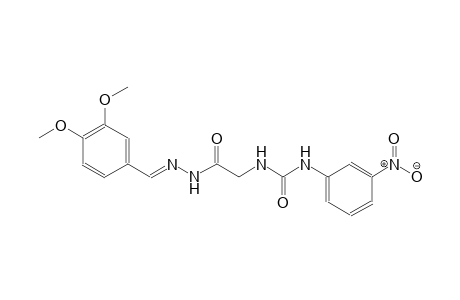 N-{2-[(2E)-2-(3,4-dimethoxybenzylidene)hydrazino]-2-oxoethyl}-N'-(3-nitrophenyl)urea