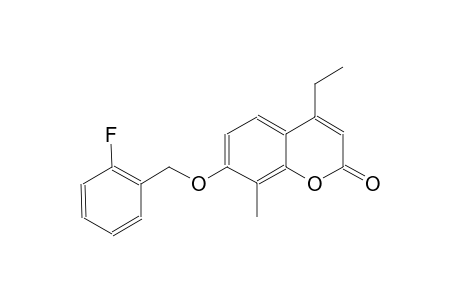 2H-1-benzopyran-2-one, 4-ethyl-7-[(2-fluorophenyl)methoxy]-8-methyl-