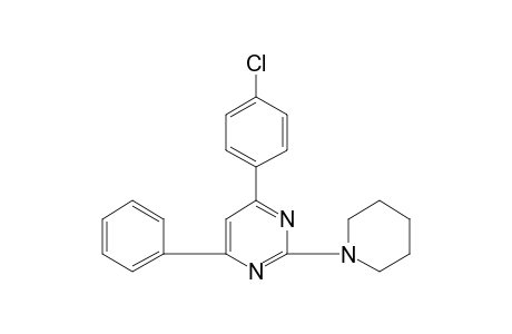 4-(p-CHLOROPHENYL)-6-PHENYL-2-PIPERIDINOPYRIMIDINE