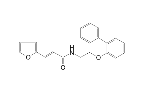 Propenamide, 3-(2-furyl)-N-[2-(2-biphenyloxy)ethyl]-