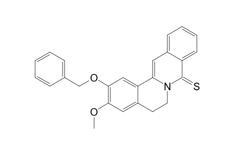 8H-Dibenzo[a,g]quinolizine-8-thione, 5,6-dihydro-3-methoxy-2-(phenylmethoxy)-