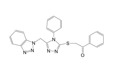 2-{[5-(1H-1,2,3-benzotriazol-1-ylmethyl)-4-phenyl-4H-1,2,4-triazol-3-yl]sulfanyl}-1-phenylethanone