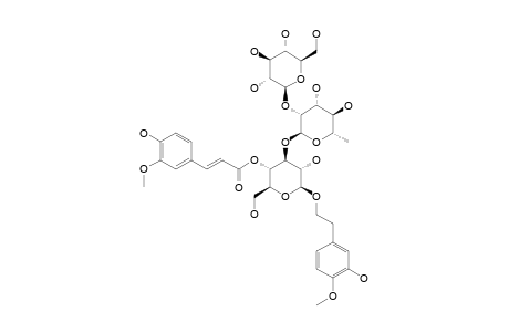 INCANOSIDE-D;#3;1-O-(3-HYDROXY-4-METHOXYPHENYL)-ETHYL-O-BETA-D-GLUCOPYRANOSYL-(1->2)-ALPHA-L-RHAMNOPYRANOSYL-(1->3)-4-O-FERULOYL-BETA-D-GLUCOPYRANOSIDE