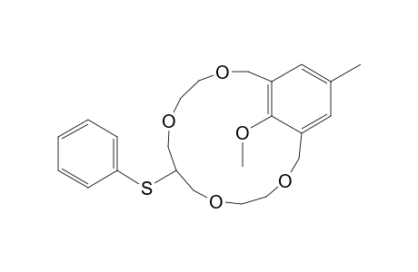 3,6,10,13-Tetraoxabicyclo[13.3.1]nonadeca-1(19),15,17-triene, 19-methoxy-17-methyl-8-(phenylthio)-