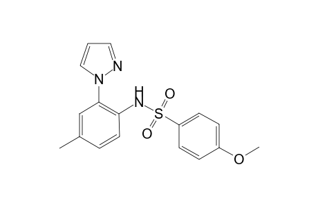 4-Methoxy-N-{4-methyl-2-(1H-pyrazol-1-yl)phenyl}benzenesulfonamide