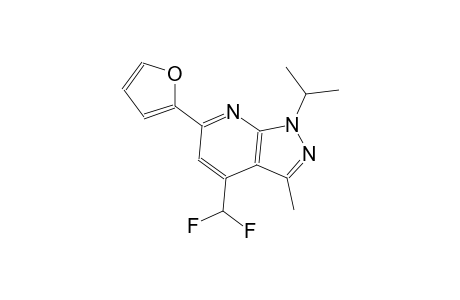 1H-pyrazolo[3,4-b]pyridine, 4-(difluoromethyl)-6-(2-furanyl)-3-methyl-1-(1-methylethyl)-
