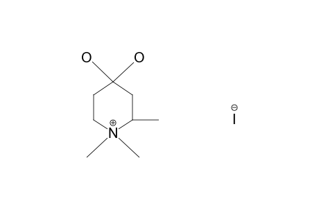 4,4-DIHYDROXY-1,1,2-TRIMETHYLPIPERIDINIUM IODIDE