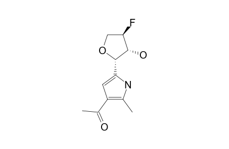 3-ACETYL-5-(3'-DEOXY-3'-FLUORO-BETA-L-THREOFURANOSYL)-2-METHYLPYRROLE