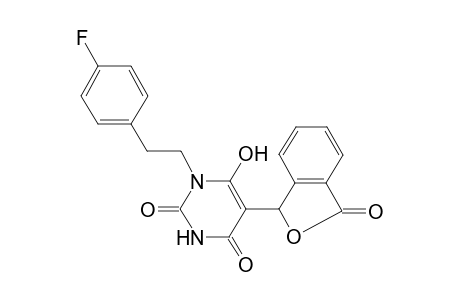 1-[2-(4-fluoro-phenyl)-ethyl]-6-hydroxy-5-(3-oxo-1,3-dihydro-isobenzofuran-1-yl)-1H-pyrimidine-2,4-dione